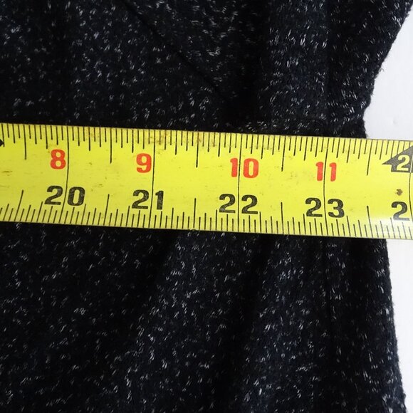 Bobeau Black Gray Long Sleeve Knit Top Shirt Women Size 2X Twist Front Hem - Picture 7 of 9